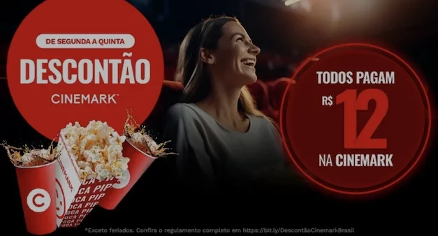 Descontão Cinemark: Rede de cinemas terá ingressos a R$ 12 em iniciativa especial