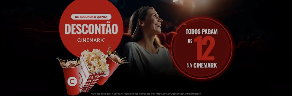 Descontão Cinemark: Rede de cinemas terá ingressos a R$ 12 em iniciativa especial